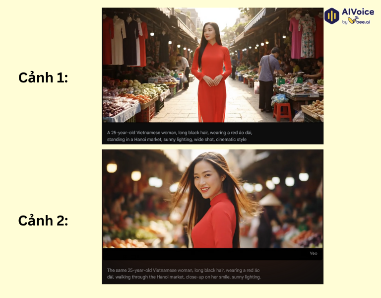 Sử dụng Prompt chi tiết và nhất quán để giữ nhân vật ổn định trong Veo 3