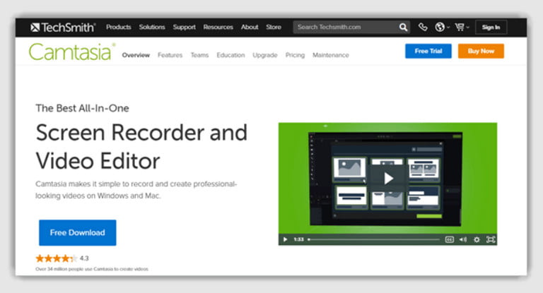 Camtasialà một trong những phần mềm quay màn hình phổ biến nhất hiện nay